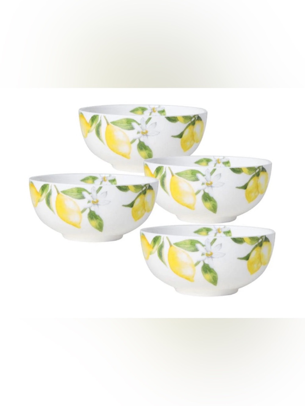 MIKASA Small Bowls with Lemons, Set of 4.